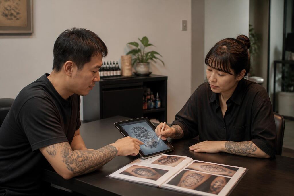 인천 타투 디자인 수정 상담 이미지