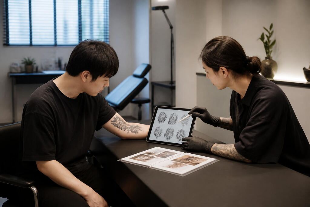 대전 타투 디자인 수정 상담 이미지