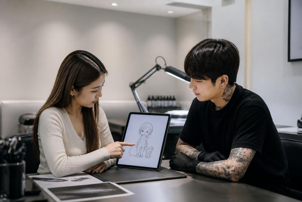 강원특별자치도 일러스트·캐릭터 타투 이미지