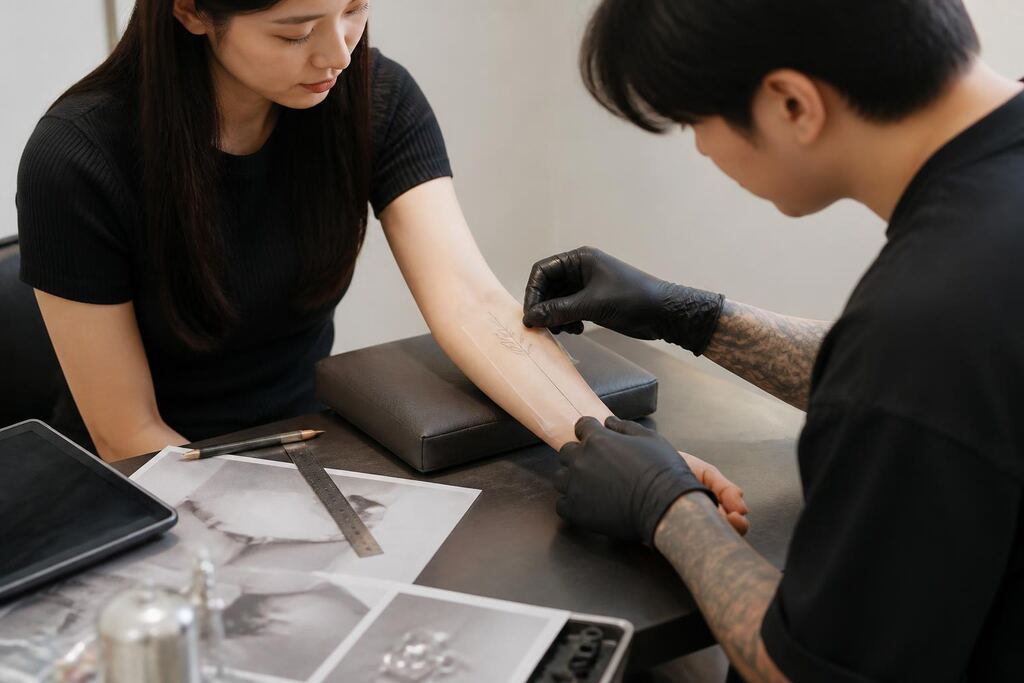 대전 레터링 타투 이미지