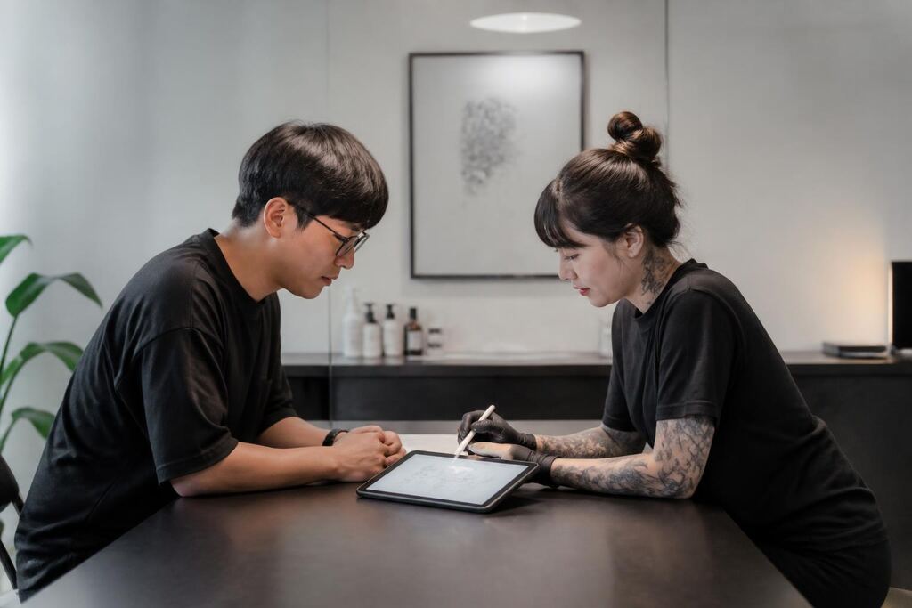 울산 레터링 타투 이미지