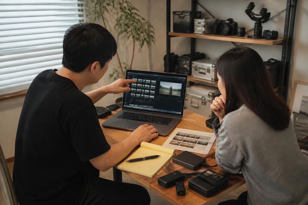 충남 영상 편집 작업 범위와 현장 조건 이미지