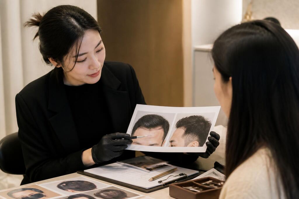 서울 중랑구 헤어라인·두피 반영구 작업 범위와 현장 조건 이미지