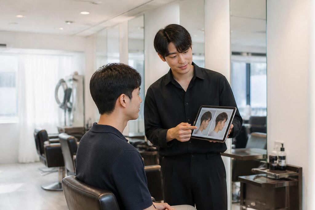서울 동작구 남성 헤어 이미지