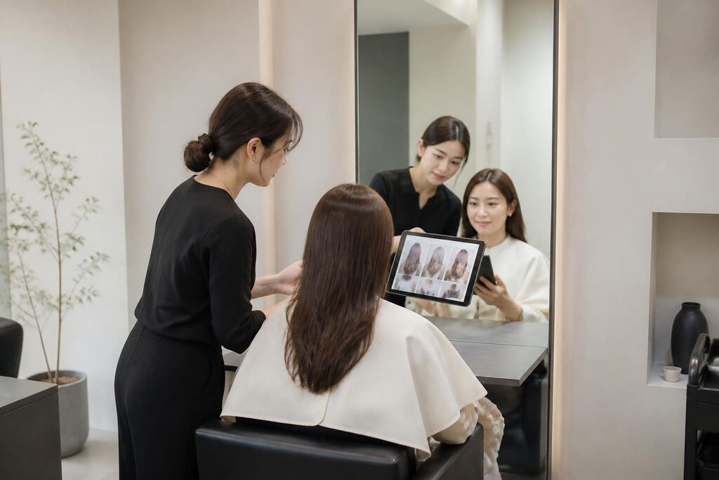 서울 강남구 여성 헤어 이미지