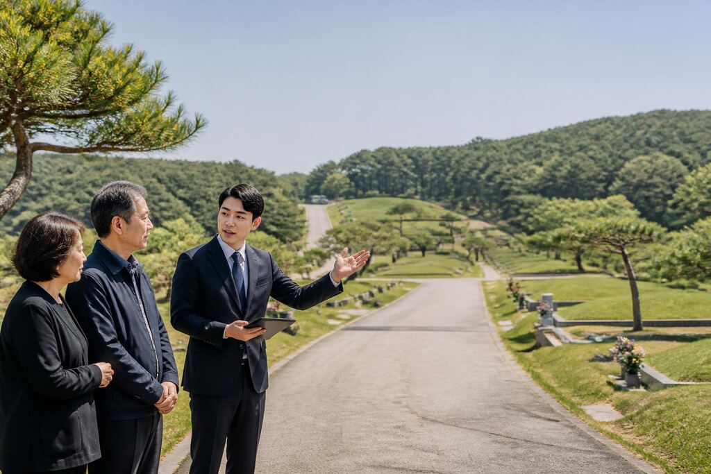 서울 중랑구 공원묘지 작업 범위와 현장 조건 이미지
