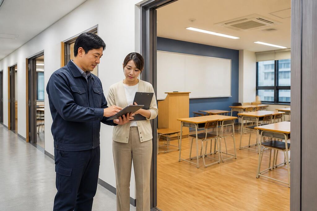 서울 성동구 학원청소 작업 범위와 현장 조건 이미지