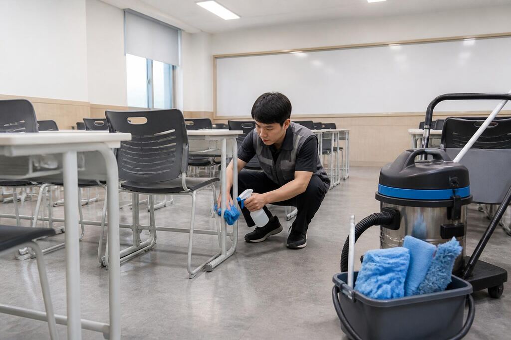 서울 중랑구 학원청소 작업 범위와 현장 조건 이미지