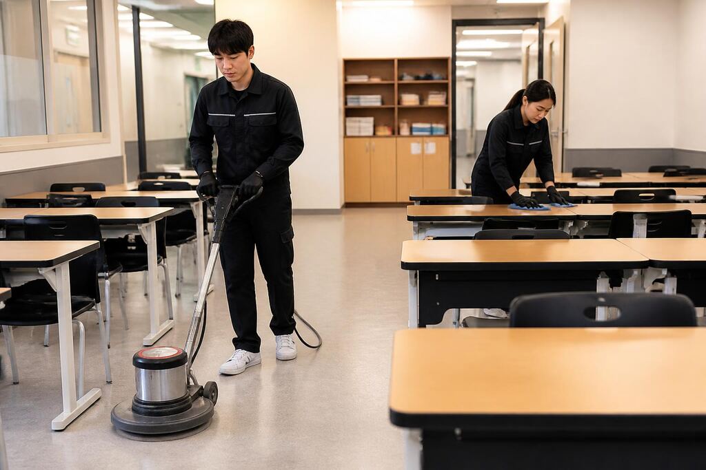 서울 성북구 학원청소 작업 범위와 현장 조건 이미지