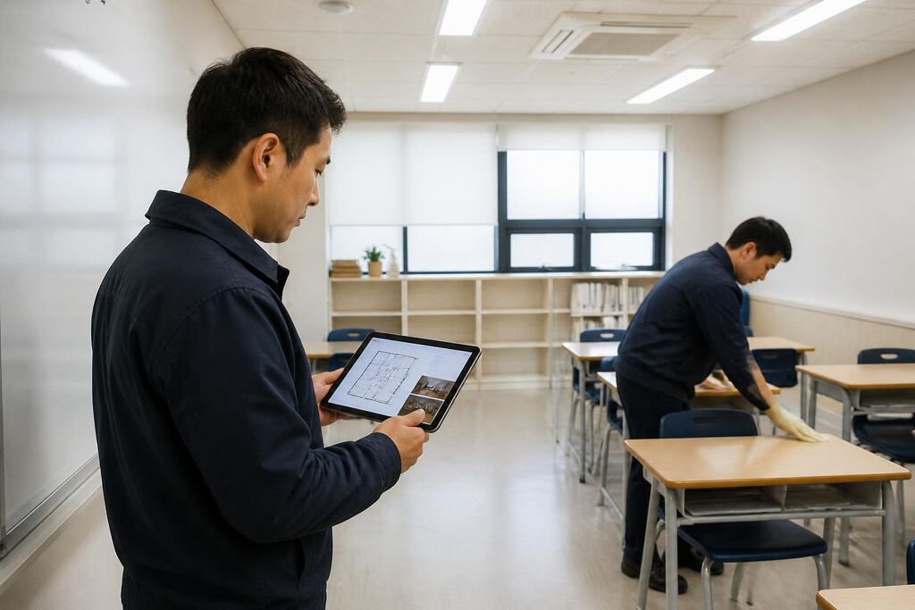 서울 영등포구 학원청소 작업 범위와 현장 조건 이미지