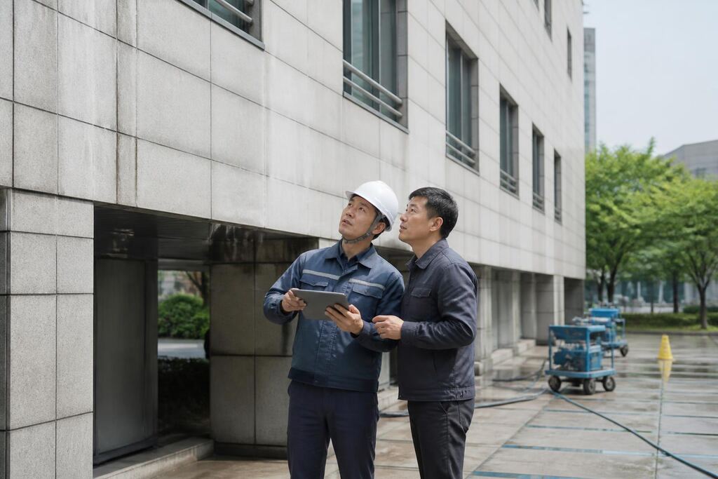 서울 광진구 외벽청소 작업 범위와 현장 조건 이미지
