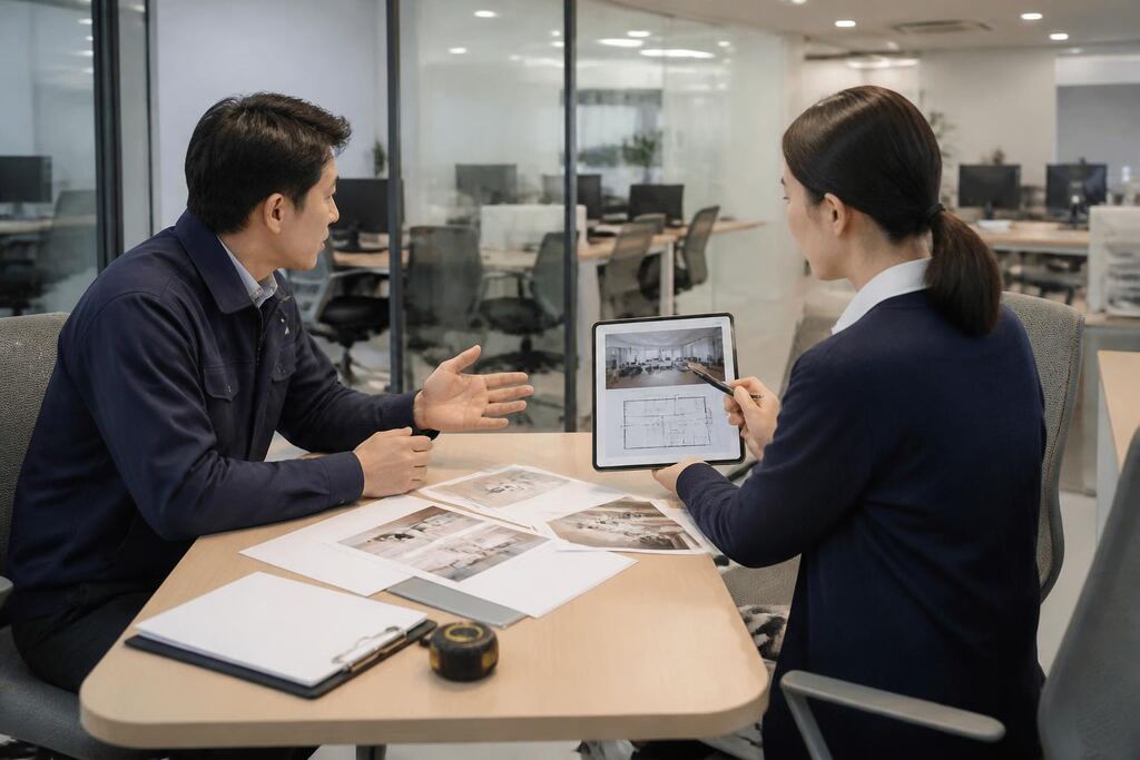 서울 관악구 사무실청소 작업 범위와 현장 조건 이미지