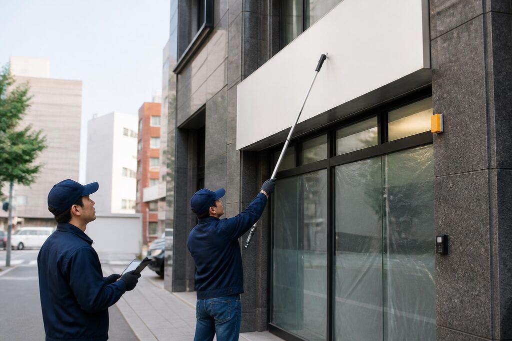 서울 용산구 간판청소 작업 범위와 현장 조건 이미지