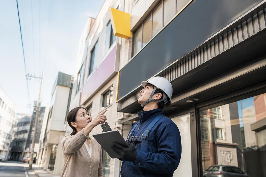 서울 중랑구 간판청소 이미지