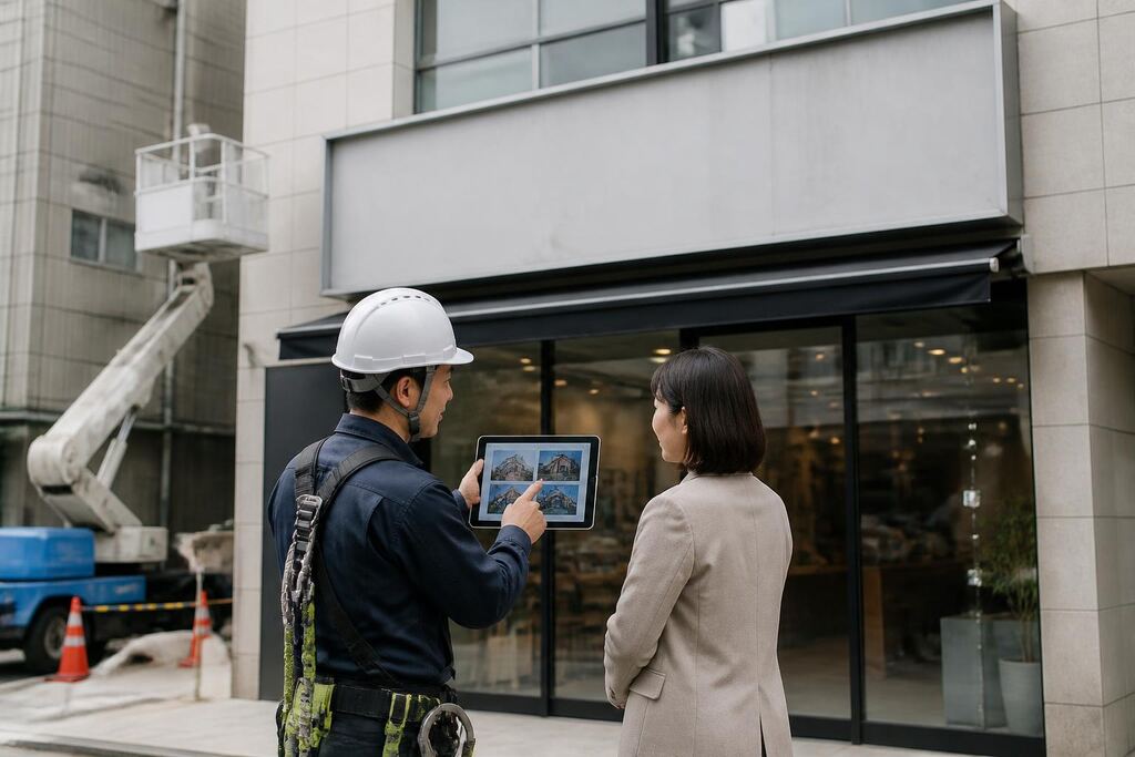 서울 마포구 간판청소 작업 범위와 현장 조건 이미지