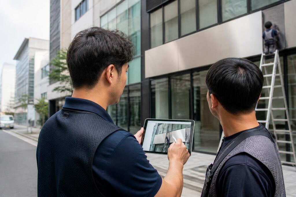 서울 금천구 간판청소 작업 범위와 현장 조건 이미지