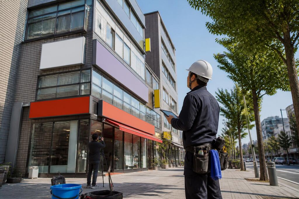 서울 영등포구 간판청소 작업 범위와 현장 조건 이미지