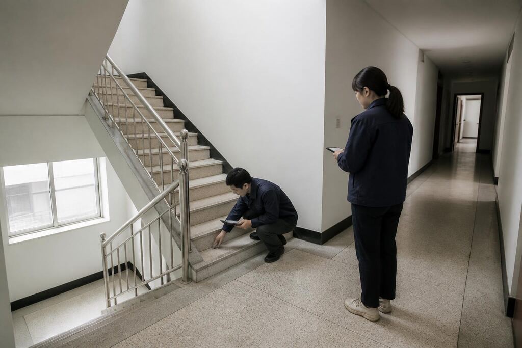 서울 서초구 계단청소 작업 범위와 현장 조건 이미지