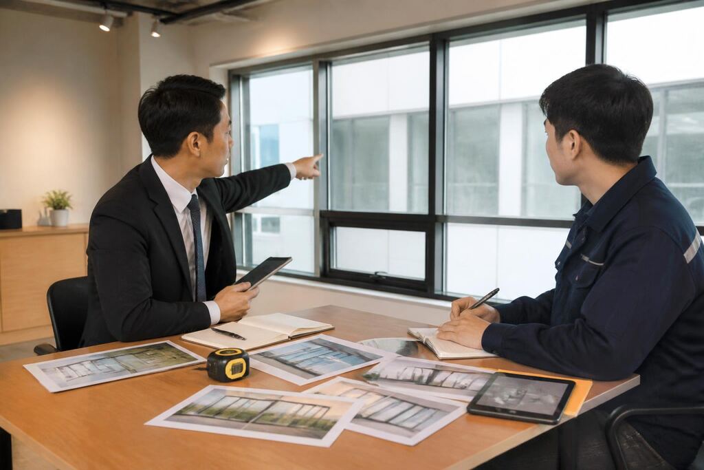 서울 용산구 유리창청소 작업 범위와 현장 조건 이미지