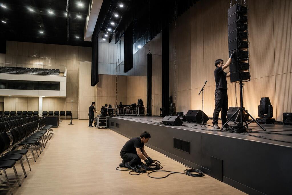 서울 강북구 행사 음향 작업 범위와 현장 조건 이미지
