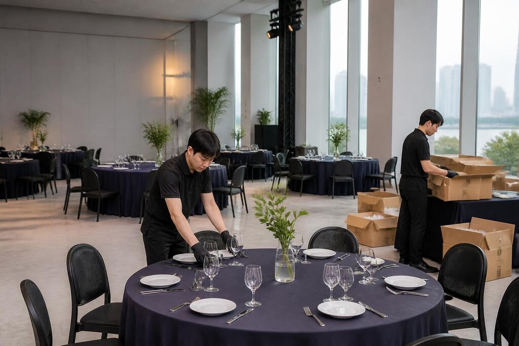 서울 용산구 행사식기렌탈 비용과 업체 비교 정보 이미지