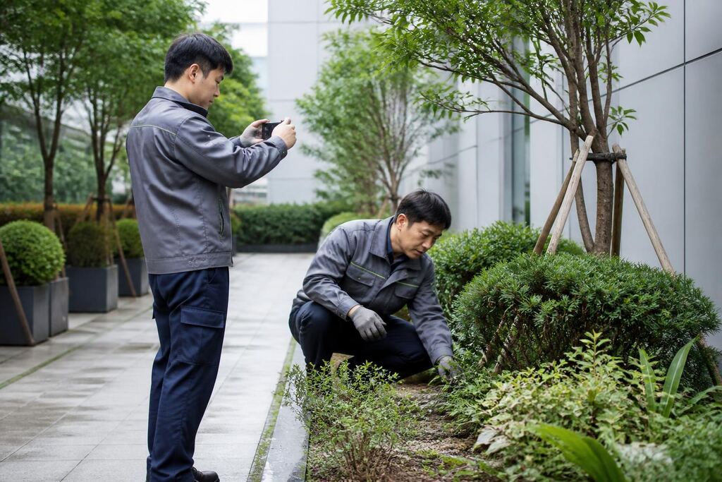 서울 강북구 사업장 조경 정기관리 작업 범위와 현장 조건 이미지