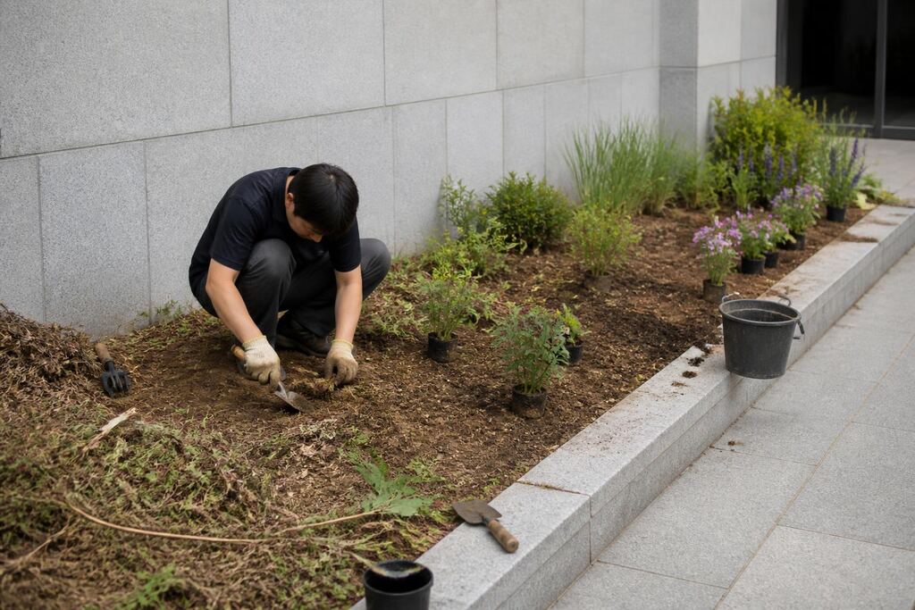 서울 중랑구 화단 조성·관리 작업 범위와 현장 조건 이미지