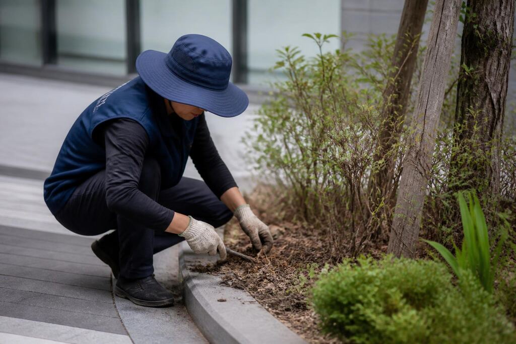 서울 중랑구 정원 관리 작업 범위와 현장 조건 이미지