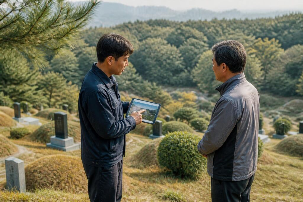 서울 은평구 묘지 주변 정리 작업 범위와 현장 조건 이미지