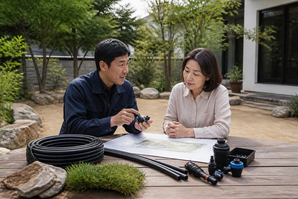 서울 양천구 정원 배수·관수 시공 이미지