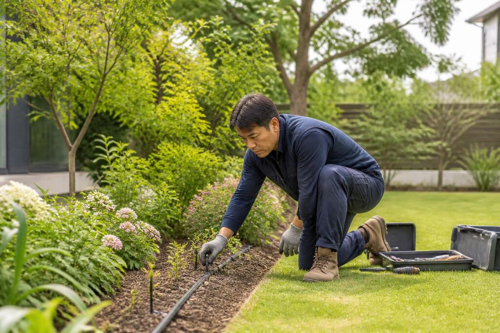 서울 동작구 정원 배수·관수 시공 이미지