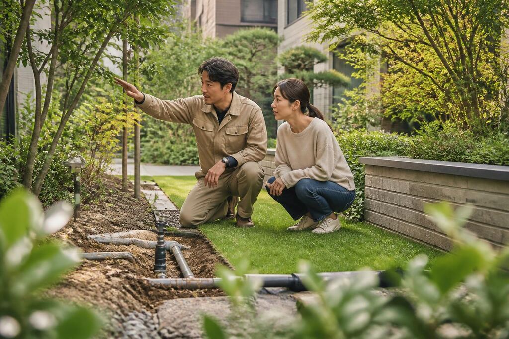 서울 관악구 정원 배수·관수 시공 이미지