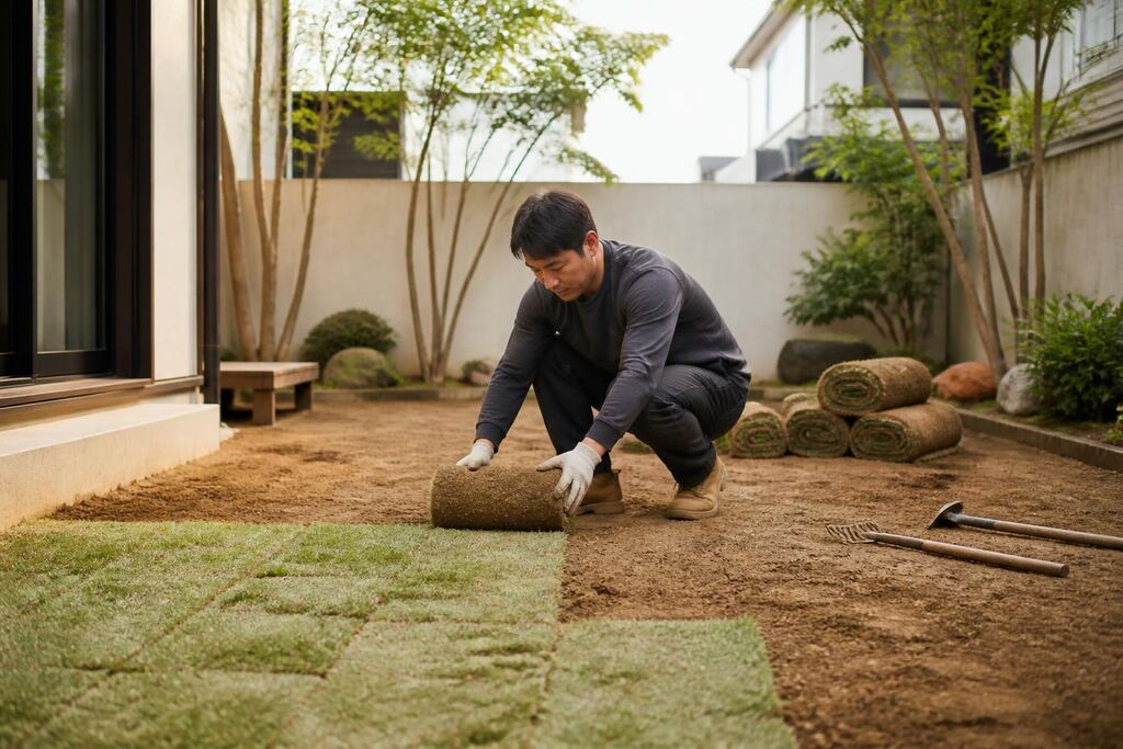 서울 성북구 잔디 조성공사 이미지