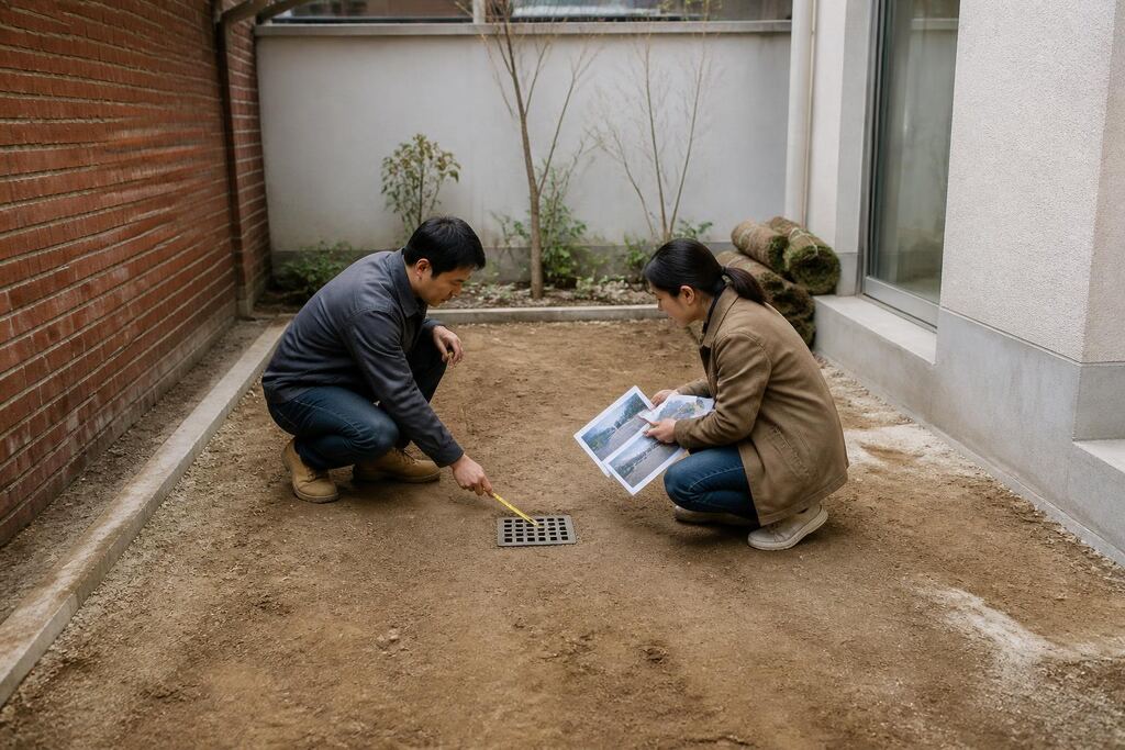 서울 은평구 잔디 조성공사 작업 범위와 현장 조건 이미지