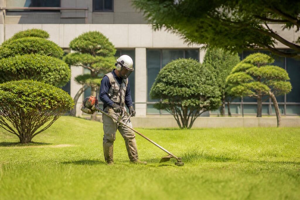 서울 용산구 잔디 깎기 이미지