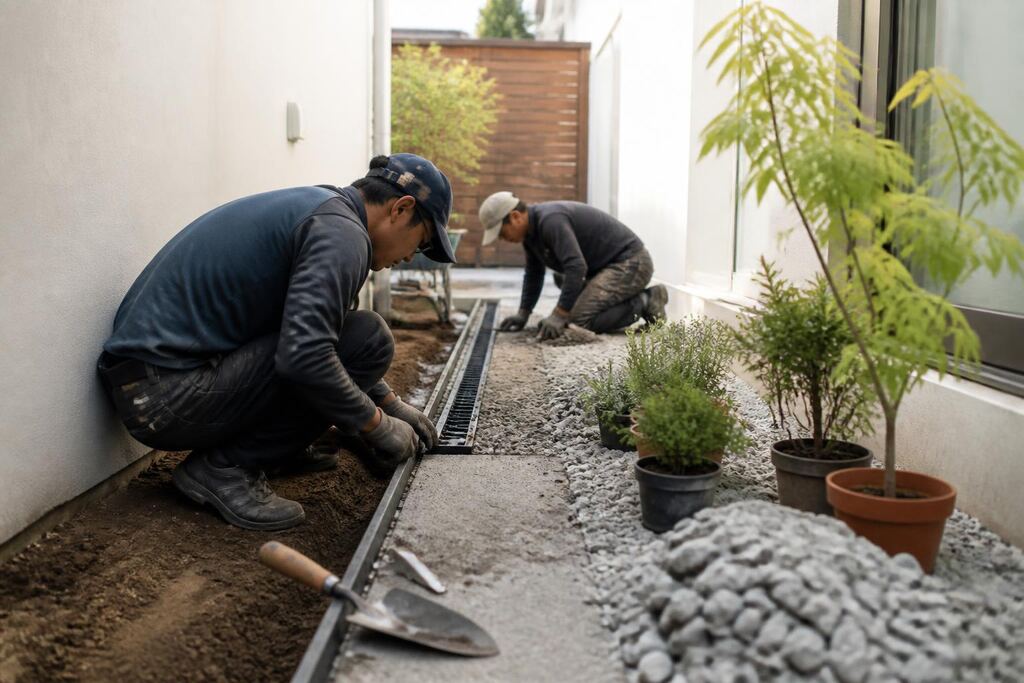 서울 용산구 정원 조성공사 작업 범위와 현장 조건 이미지