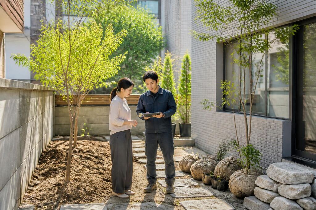 서울 성동구 정원 조성공사 이미지
