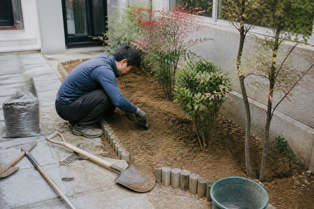 서울 성동구 정원 조성공사 작업 범위와 현장 조건 이미지