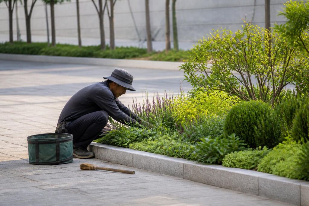 서울 용산구 화단·플랜터 조성 작업 범위와 현장 조건 이미지