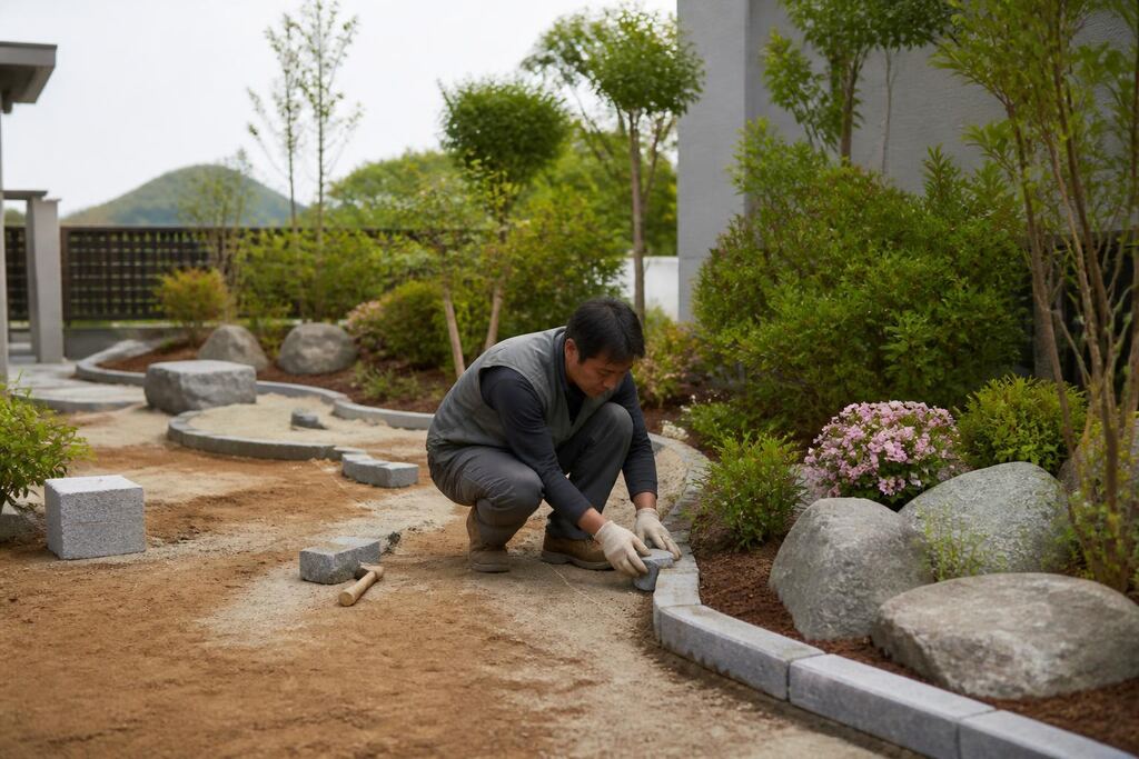 서울 강북구 조경석·경계석 시공 이미지