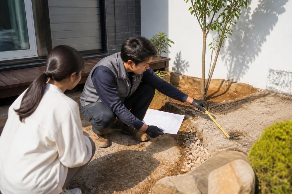 서울 은평구 조경석·경계석 시공 작업 범위와 현장 조건 이미지
