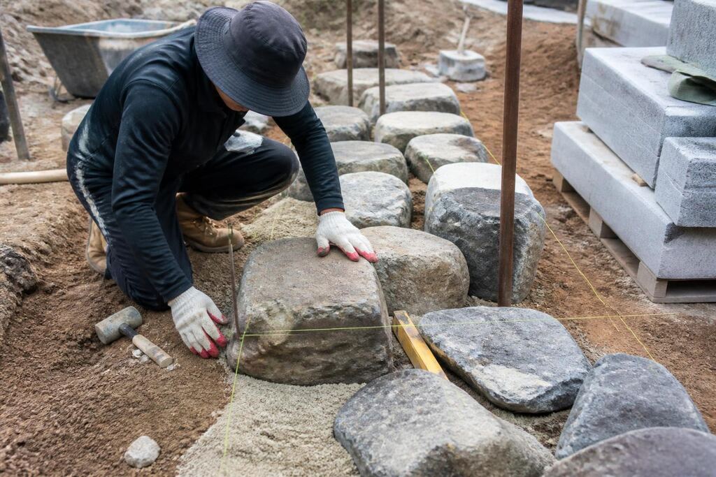 서울 송파구 조경석·경계석 시공 작업 범위와 현장 조건 이미지