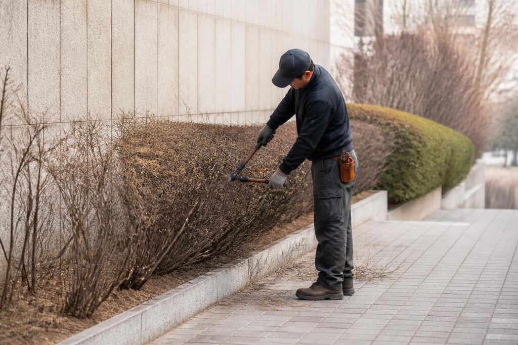 서울 용산구 수목 정리 작업 범위와 현장 조건 이미지