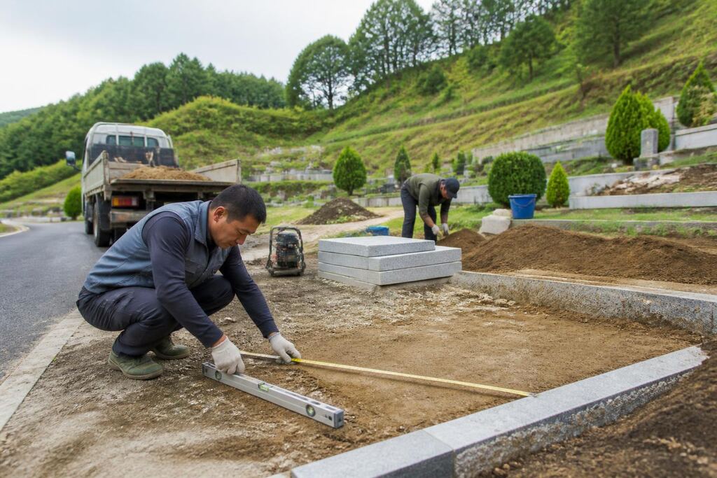 서울 용산구 묘지조성 작업 범위와 현장 조건 이미지