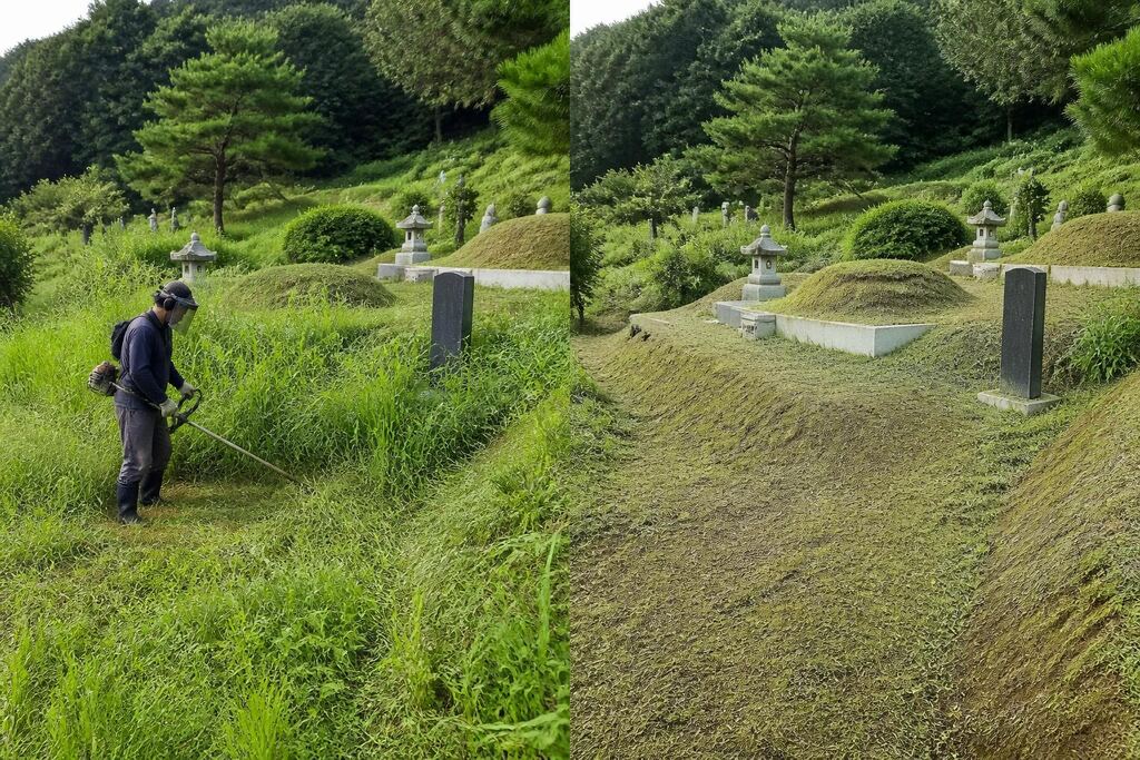 서울 성북구 묘지관리 작업 범위와 현장 조건 이미지