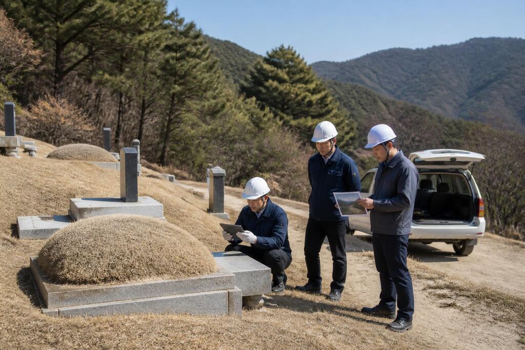 서울 중구 묘지이장 작업 범위와 현장 조건 이미지