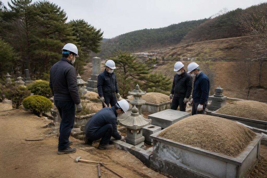 서울 용산구 묘지이장 작업 범위와 현장 조건 이미지