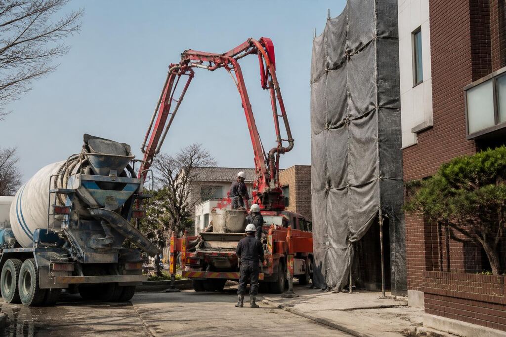 서울 마포구 콘크리트펌프 이미지