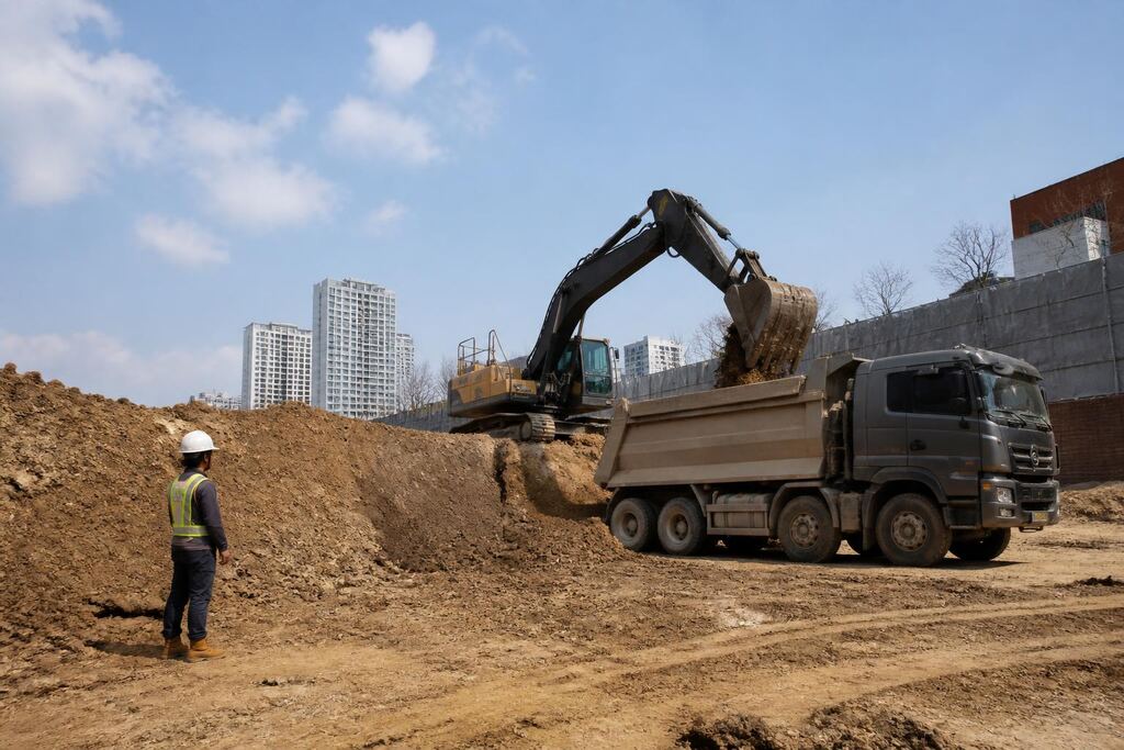 서울 중구 덤프트럭 작업 범위와 현장 조건 이미지