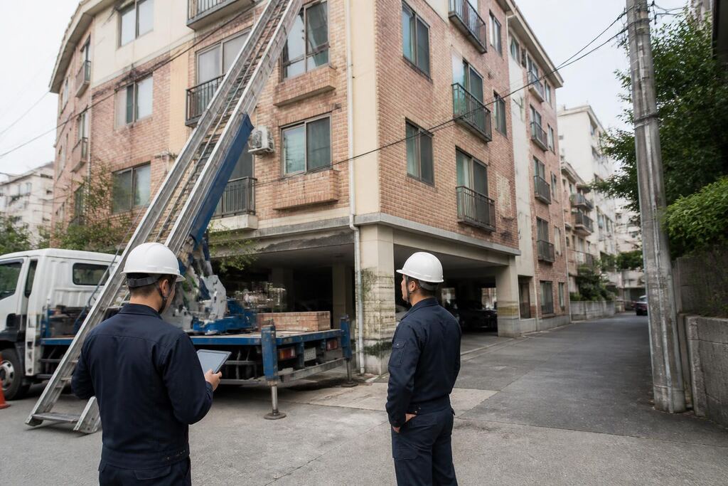 서울 도봉구 사다리차 작업 범위와 현장 조건 이미지